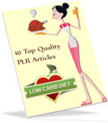 Low Carb Diet PLR articles for you