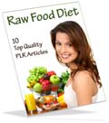 Raw food diet PLR articles